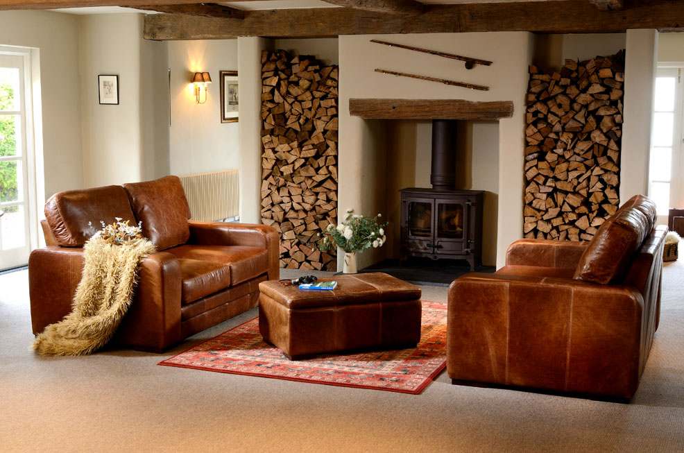 Luca Leather Three Seater Brown Cerato Sofa
